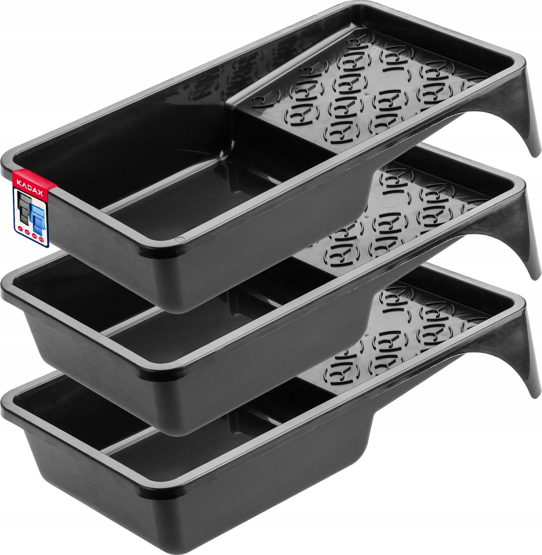 Kadax Kuweta Malarska Na Wałek Farba 160mm Czarna 3szt