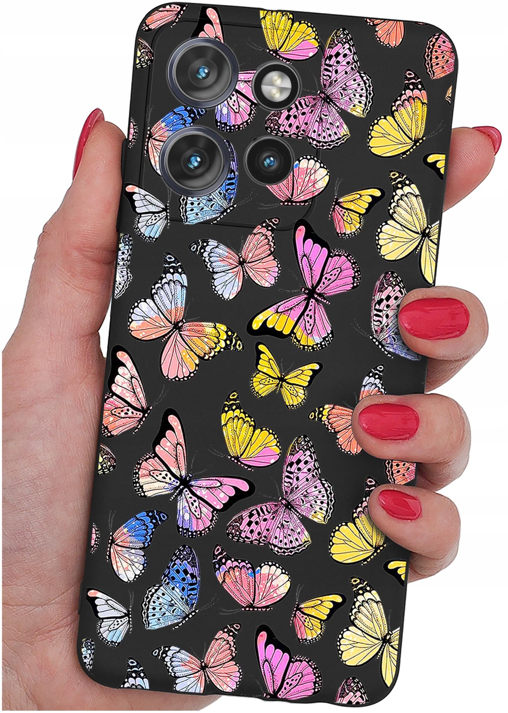 Etui do Motorola Moto EDGE 50 Neo WZORY |SILIKONOWE MATT CASE + SZKŁO 9H