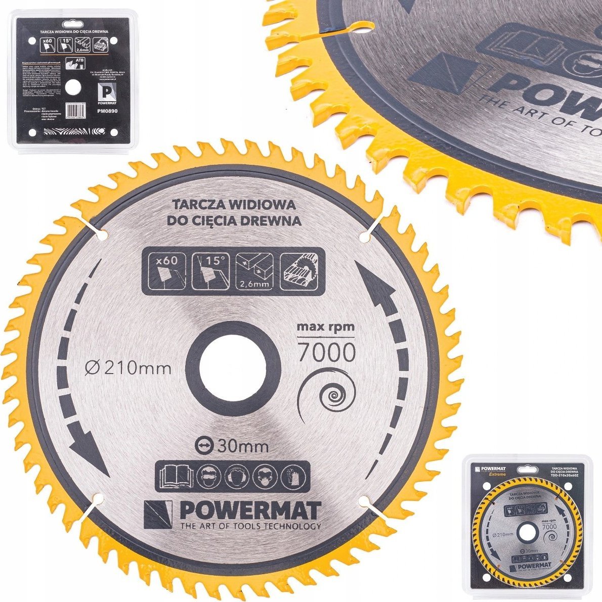 Powermat TARCZA WIDIOWA DO DREWNA PIŁY PIŁA 210 X 30 MM 60Z