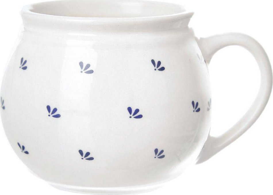 Orion Kubek z uchem ceramiczny biały MODROBILA 190 ml