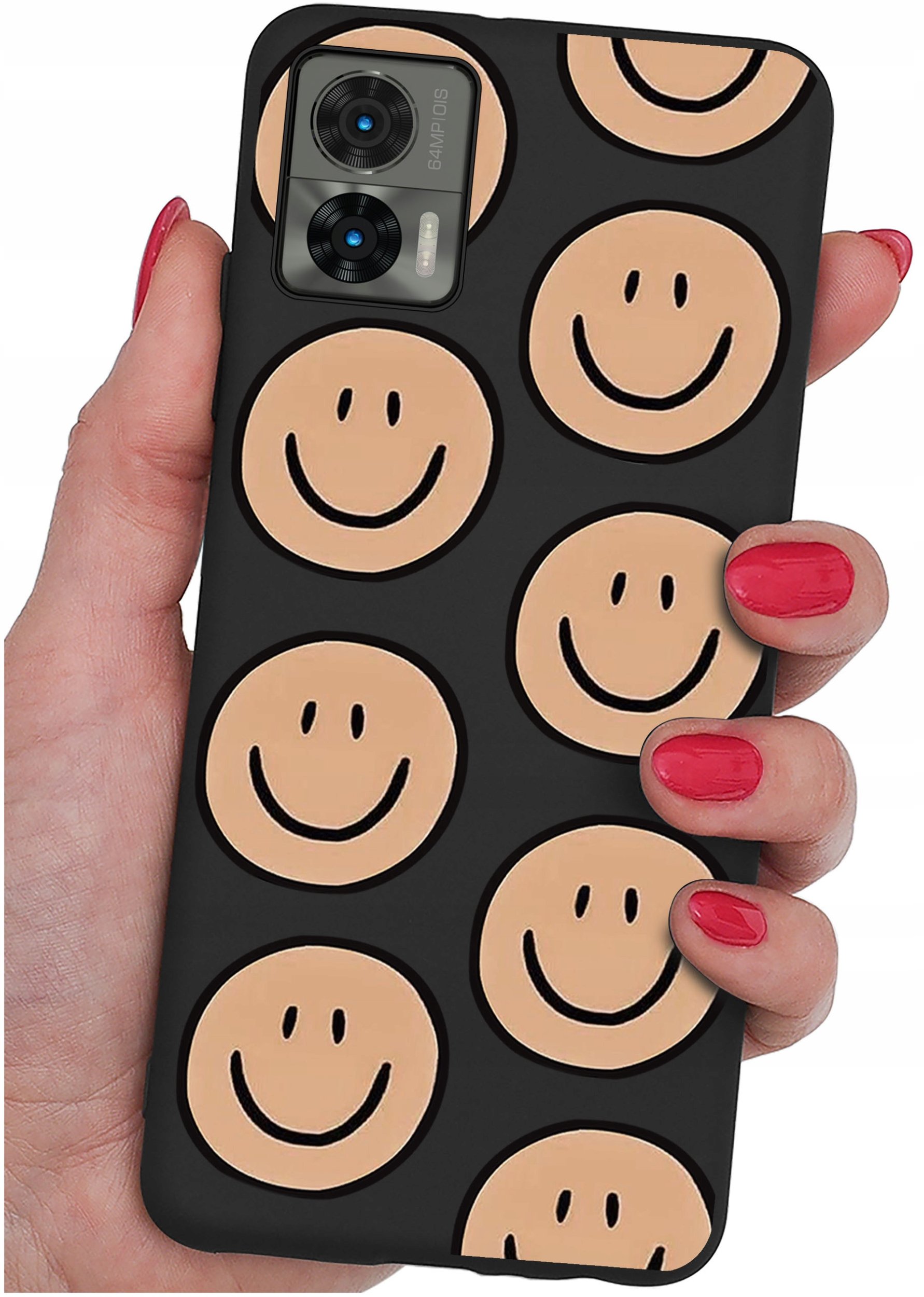 Etui do Motorola Moto Edge 30 Neo WZORY |SILIKONOWE MATT CASE + SZKŁO 9H