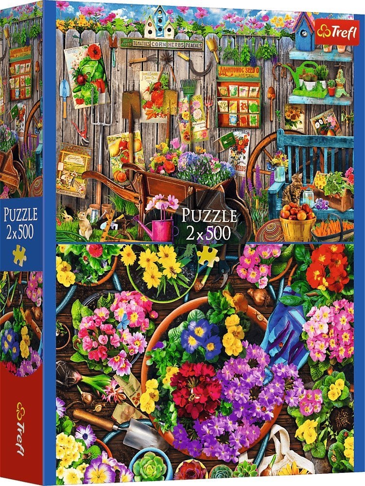 Trefl Puzzle Prace w ogrodzie 2x500 elementów (37529)