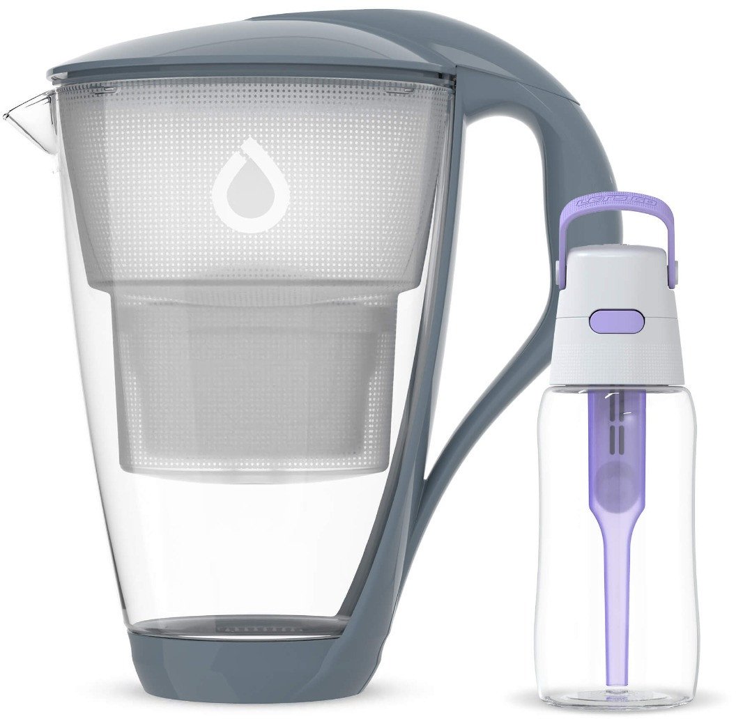 Szklany Dzbanek Dafi CRYSTAL Stalowy Unimax z Fioletową Butelką Solid 0,5