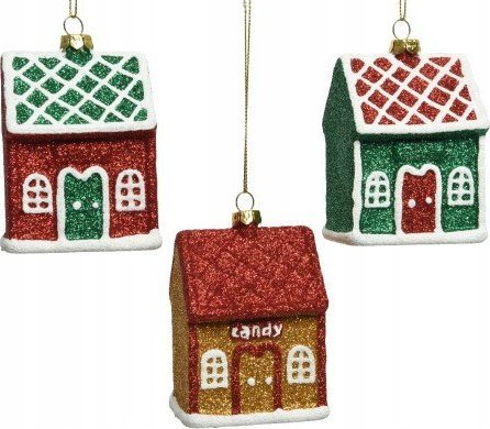 Kaemingk Zawieszka na choinkę ozdobna domek 8,5 cm