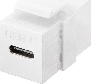Adapter USB Goobay Moduł Keystone Złącze USB-C, USB 3.2 Gen 2 (10 Gbit/s), biały - Wersja kolorystyczna biały