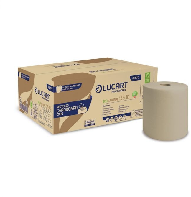 Lucart 861170 - Ręczniki w roli Autocut 155 m celuloza fiberpack 2 warstwy A'6 Lucart Econatural 155 ID Cardboard Core