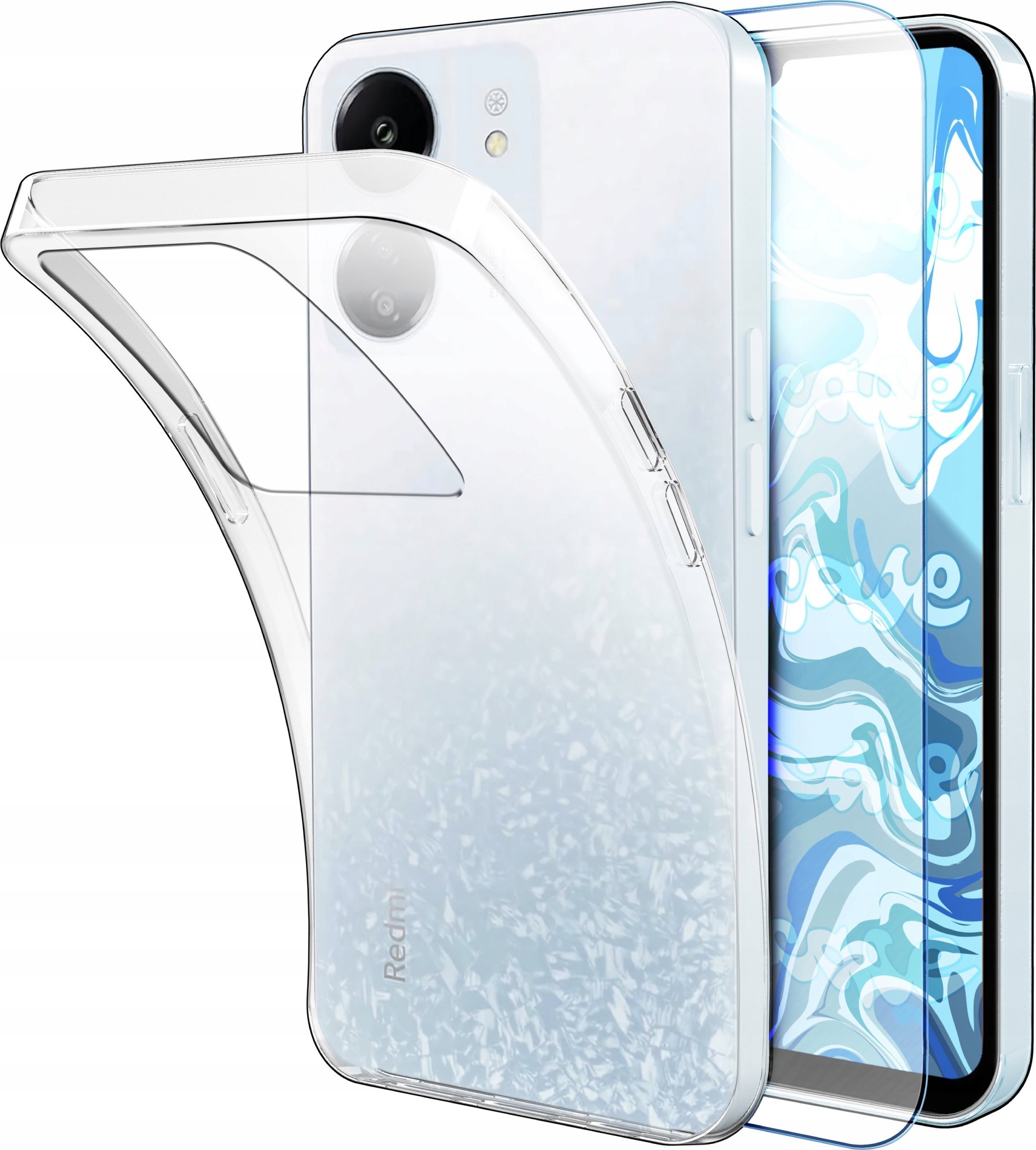 Hello Case ETUI DO Xiaomi Redmi 13C 4G GUMOWE OBUDOWA CASE SILIKON SLIM SZKŁO 9H