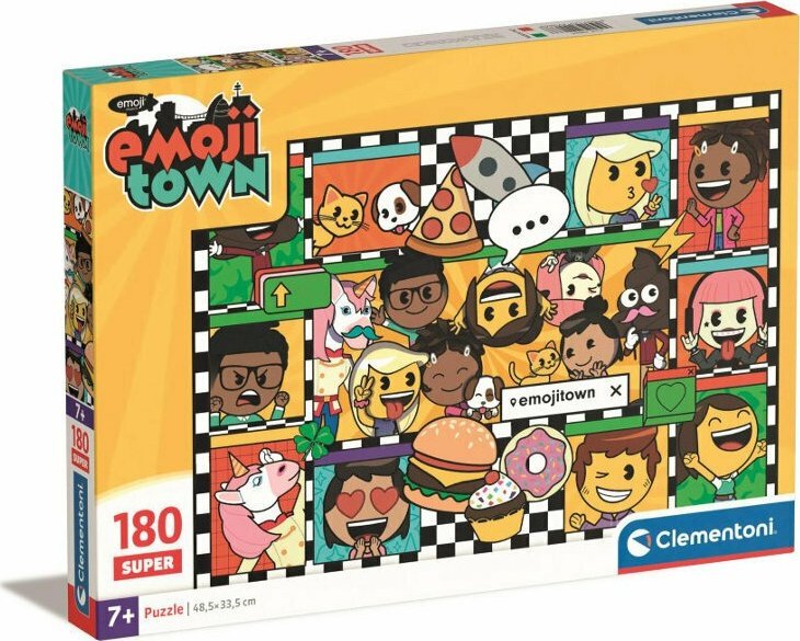 Clementoni Puzzle Super Emojii Town 180 elementów (29066)