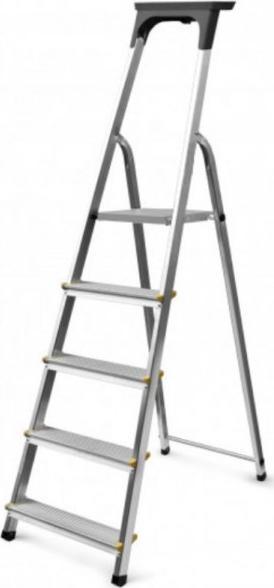 DRABEST Drabina aluminiowa domowa rozstawna 7 szczebli