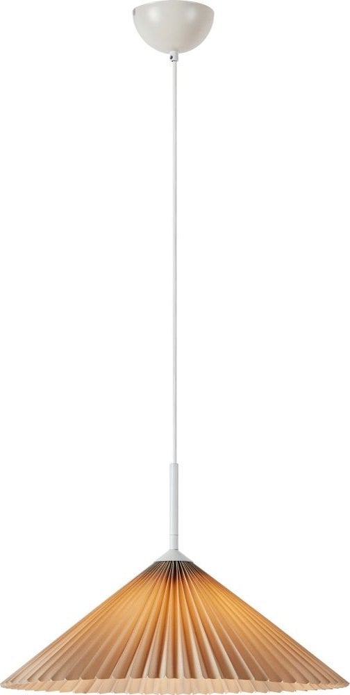 Lampa wisząca Markslojd Markslojd Plisado 108710 lampa wisząca zwis 1x40W E27 beżowa/biała
