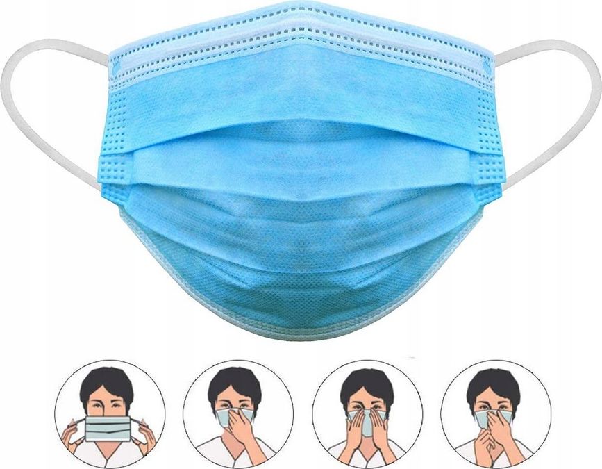 Maska Ochronna Na Twarz Filtr Ffp2 10 Sztuk