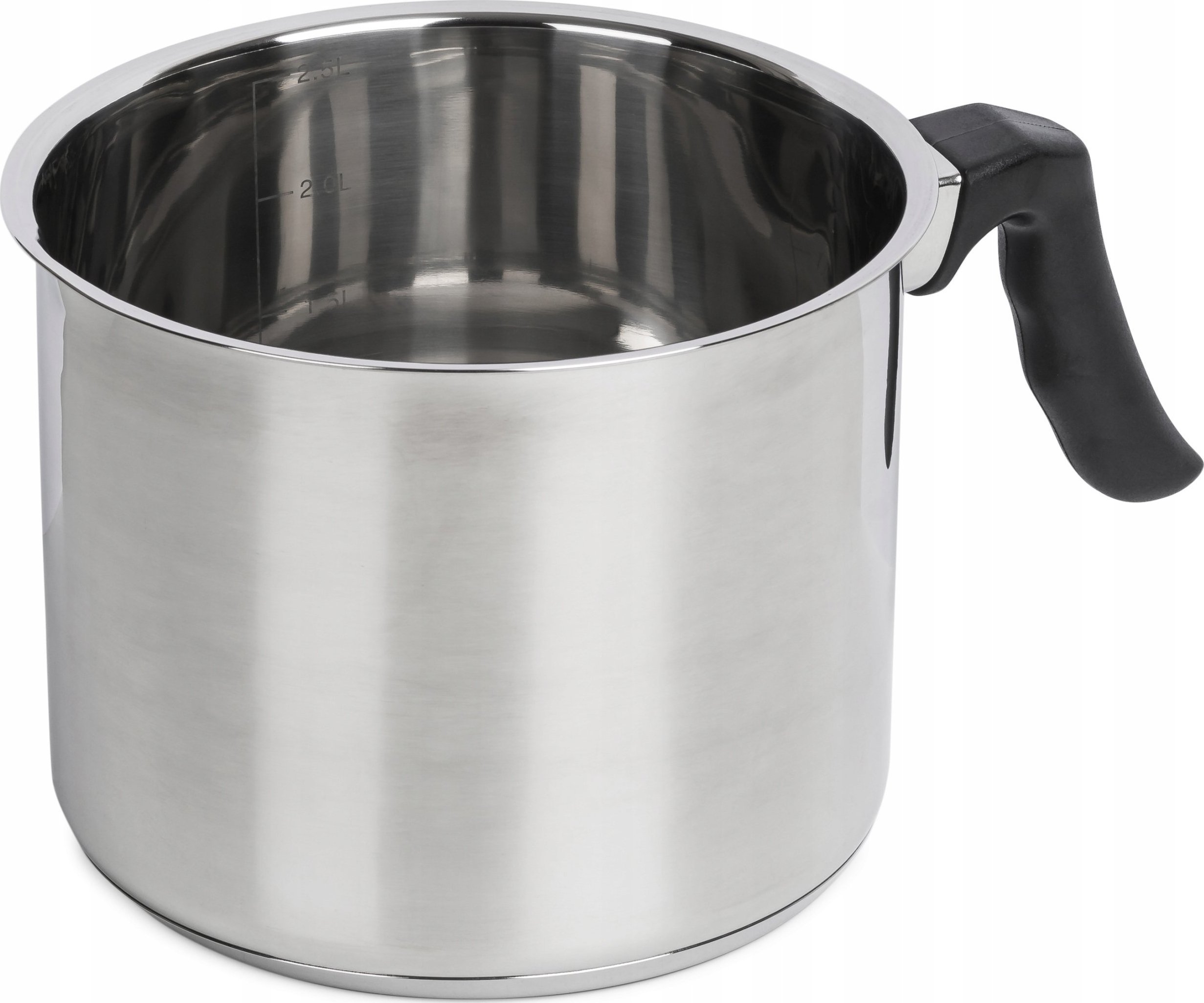 Topfann GARNEK DO GOTOWANIA MLEKA 2,5 L STALOWY RONDEL Z DZIUBKIEM INDUKCJA GAZ