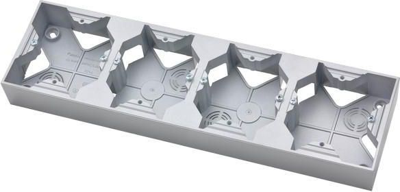 Ospel IMPRESJA Puszka natynkowa poczwórna srebro (PNP-4Y/18)