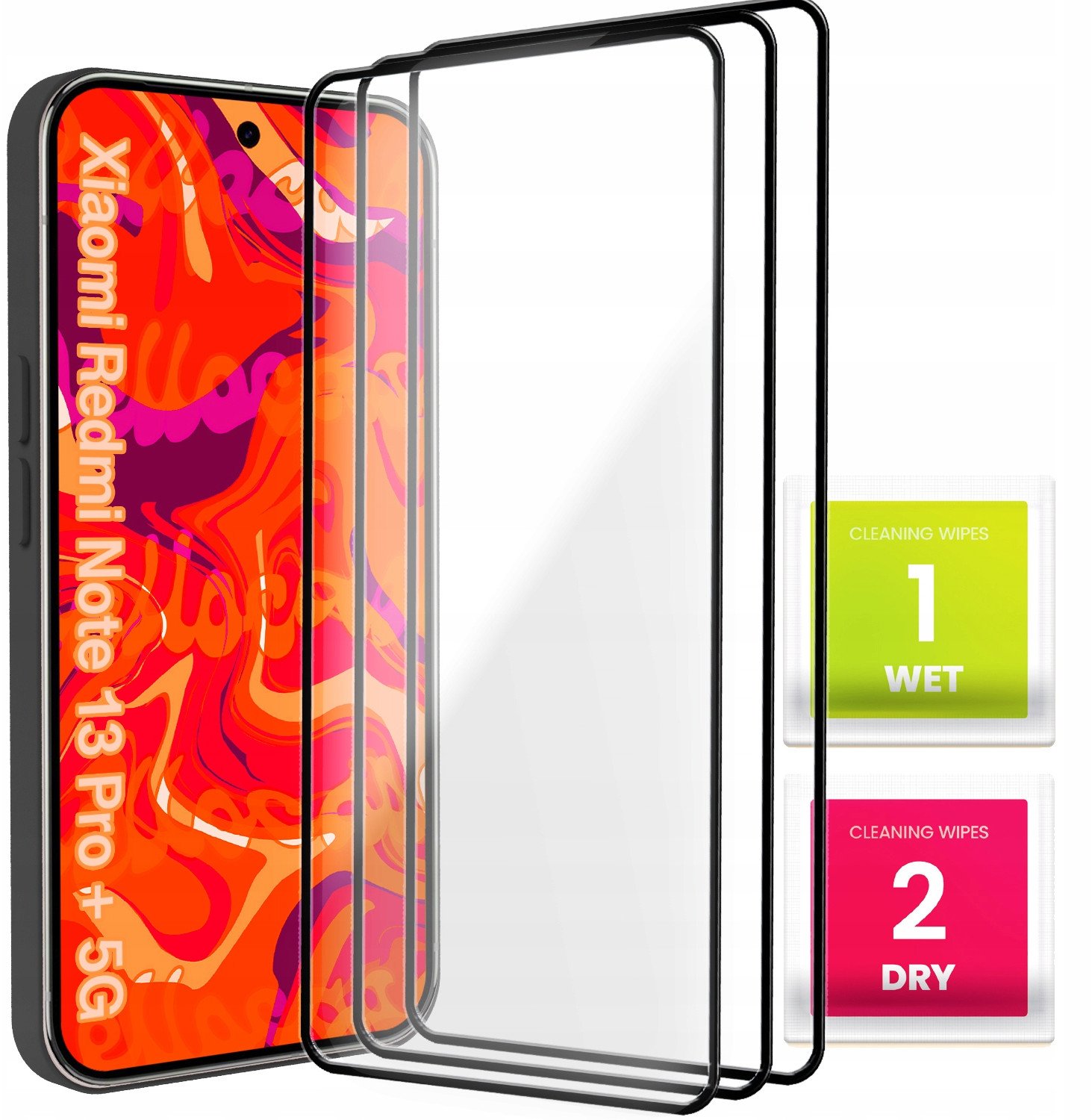 3-PAK Szkło Hartowane do Xiaomi Redmi Note 13 Pro Plus 5G na cały ekran 9H