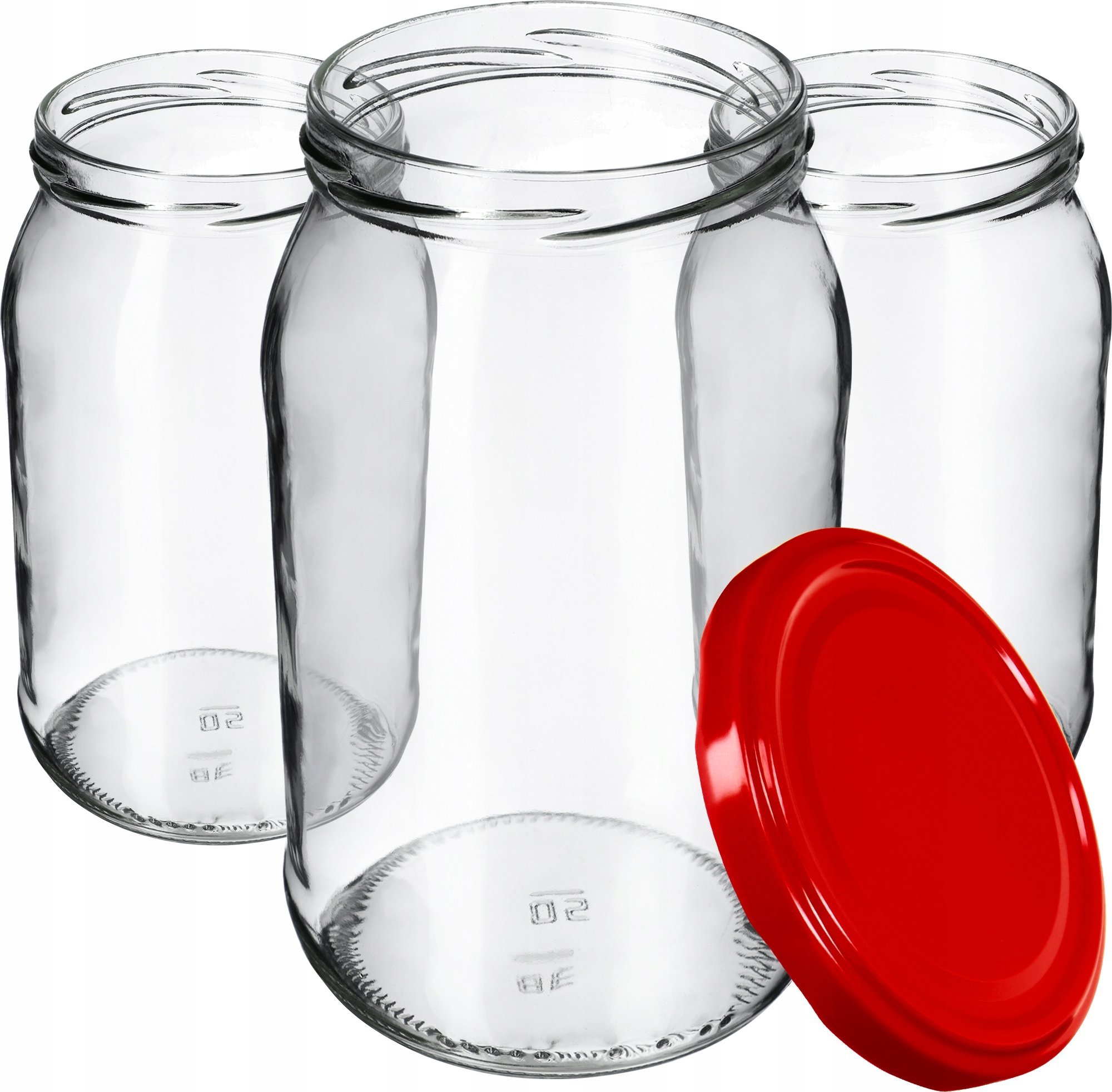 KADAX 8x Słoik Słoiki 760ml Szklany Na Przetwory Ogórki miód Nakrętki Fi82