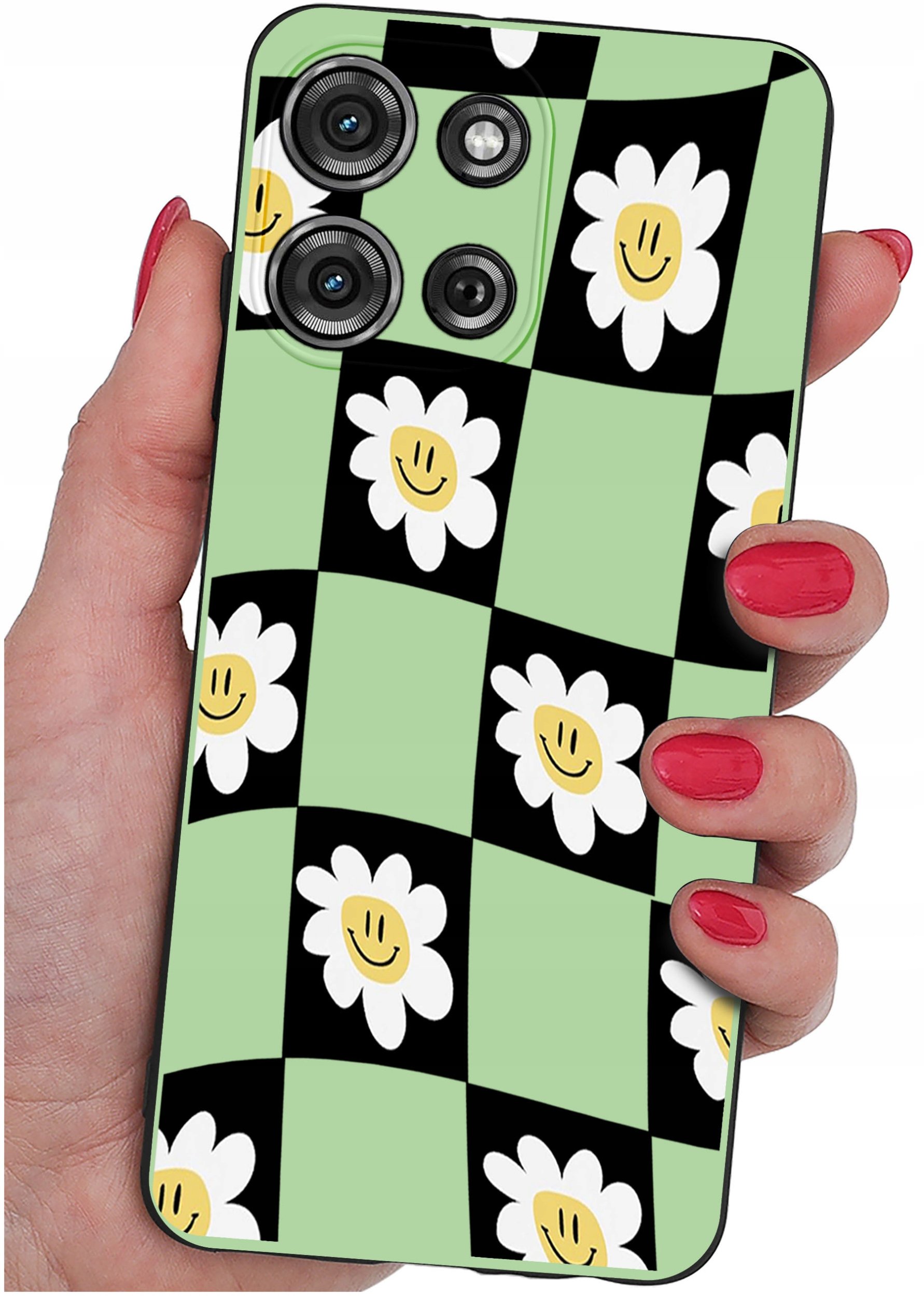 Etui do Motorola G75 5G | WZORY | SILIKONOWE MATT SZKŁO 9H