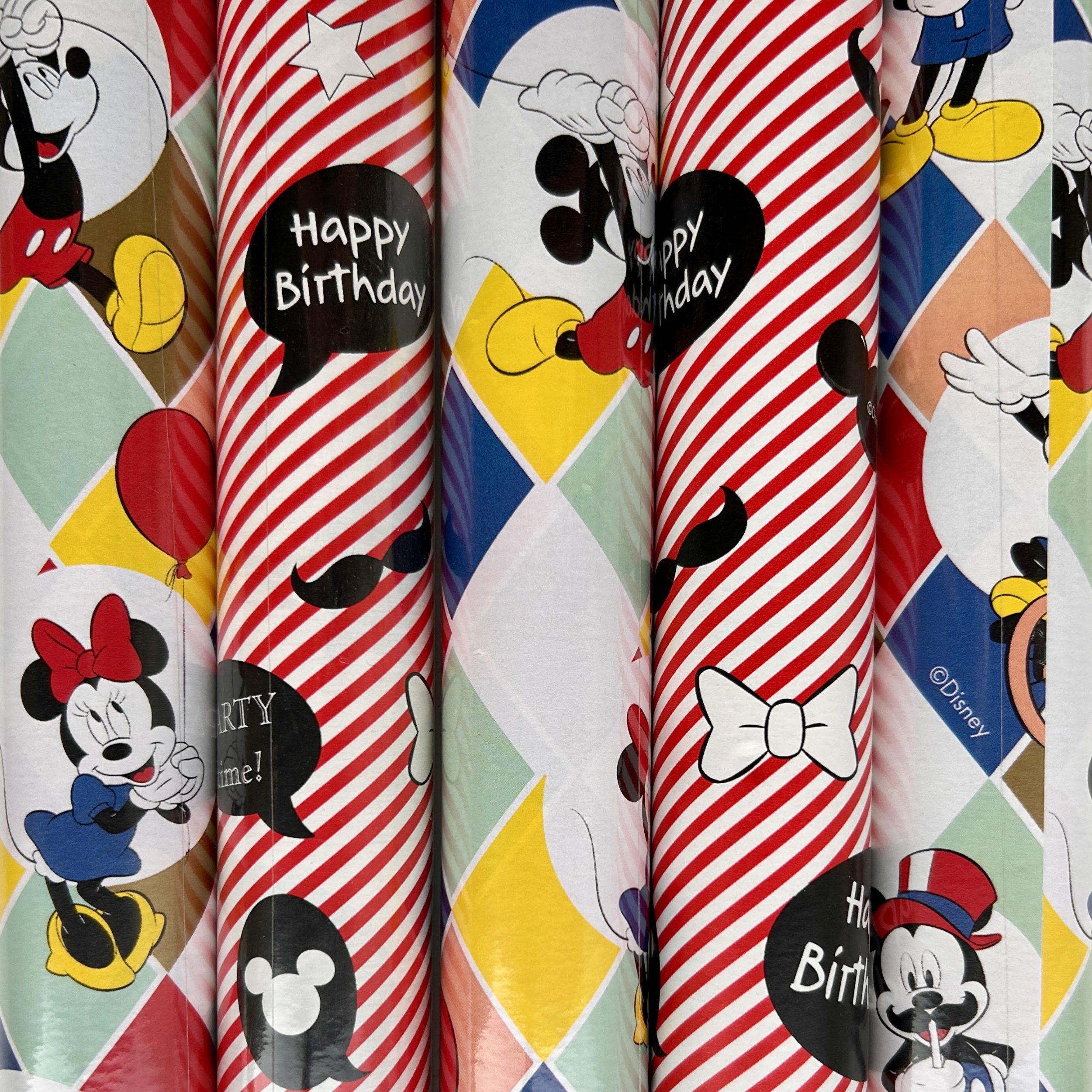 Skrzynkazdrewna Zestaw świąteczny myszka Miki do pakowania 70cmx2m ZST78 5szt