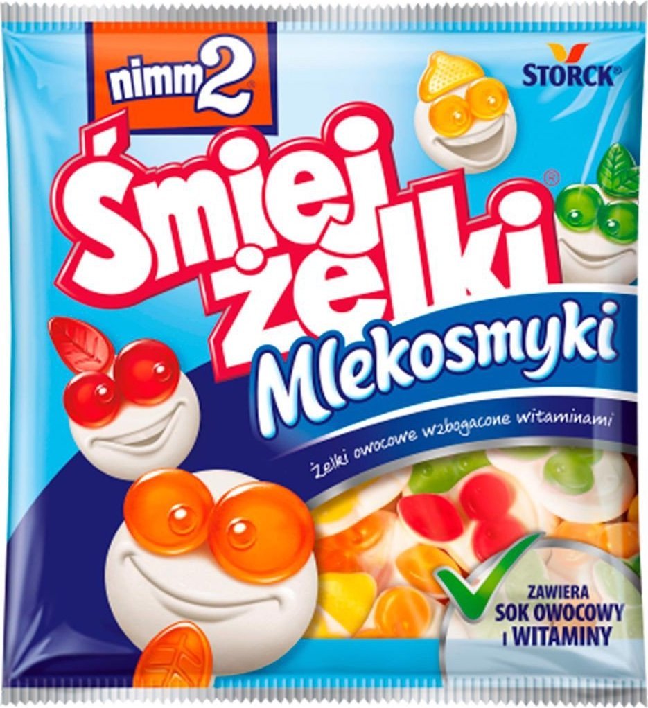 Nimm2 nimm2 Śmiejżelki Mlekosmyki Żelki owocowe wzbogacone witaminami 90 g