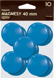 KW Trade Magnesy Grand 40 mm niebieskie op. 10 sztuk