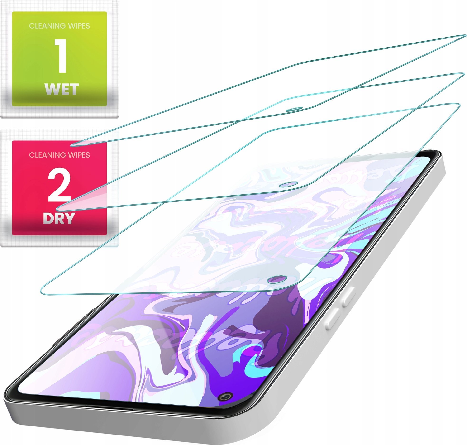 Hello Case 3-PAK Szkło Hartowane do Oppo Reno 8t 4g (szybka 9H, płaskie 2.5D,ochronne)