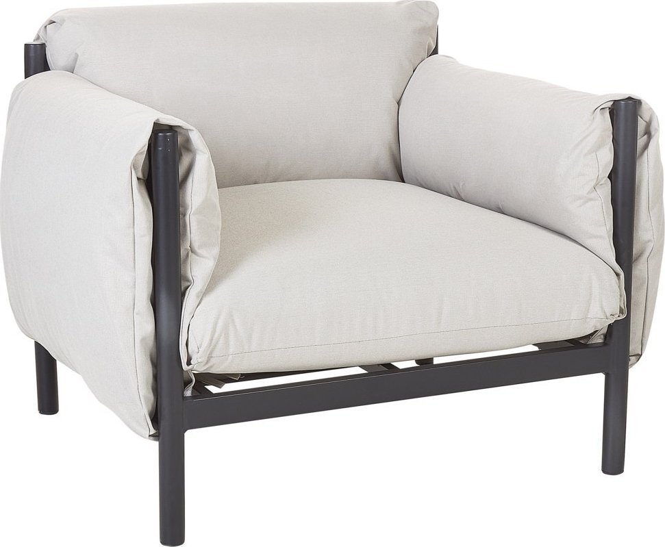 Beliani Fotel ogrodowy jasnoszary ESPERIA