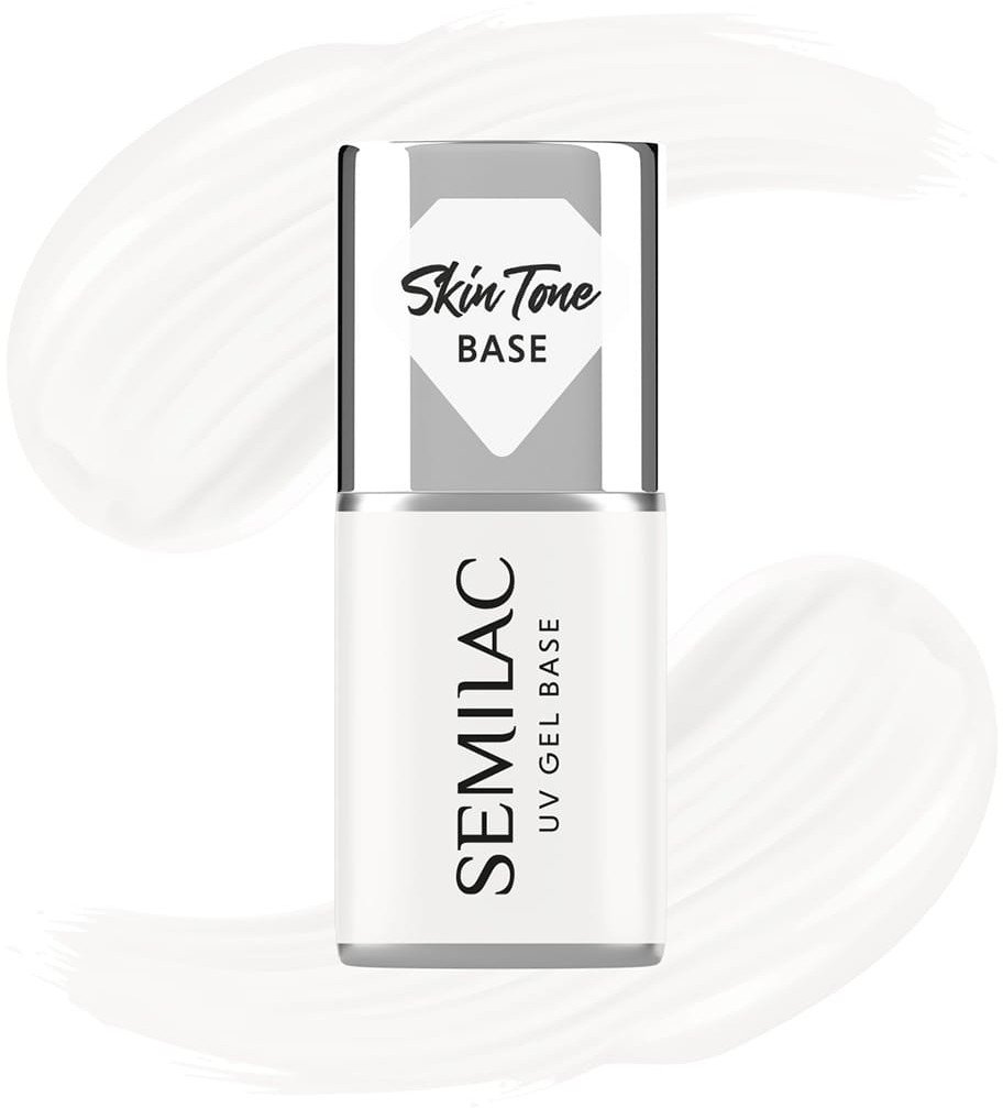 SEMILAC Skin Tone Baza coverowa do lakierów hybrydowych półtransparentna Coconut Cream 7 ml