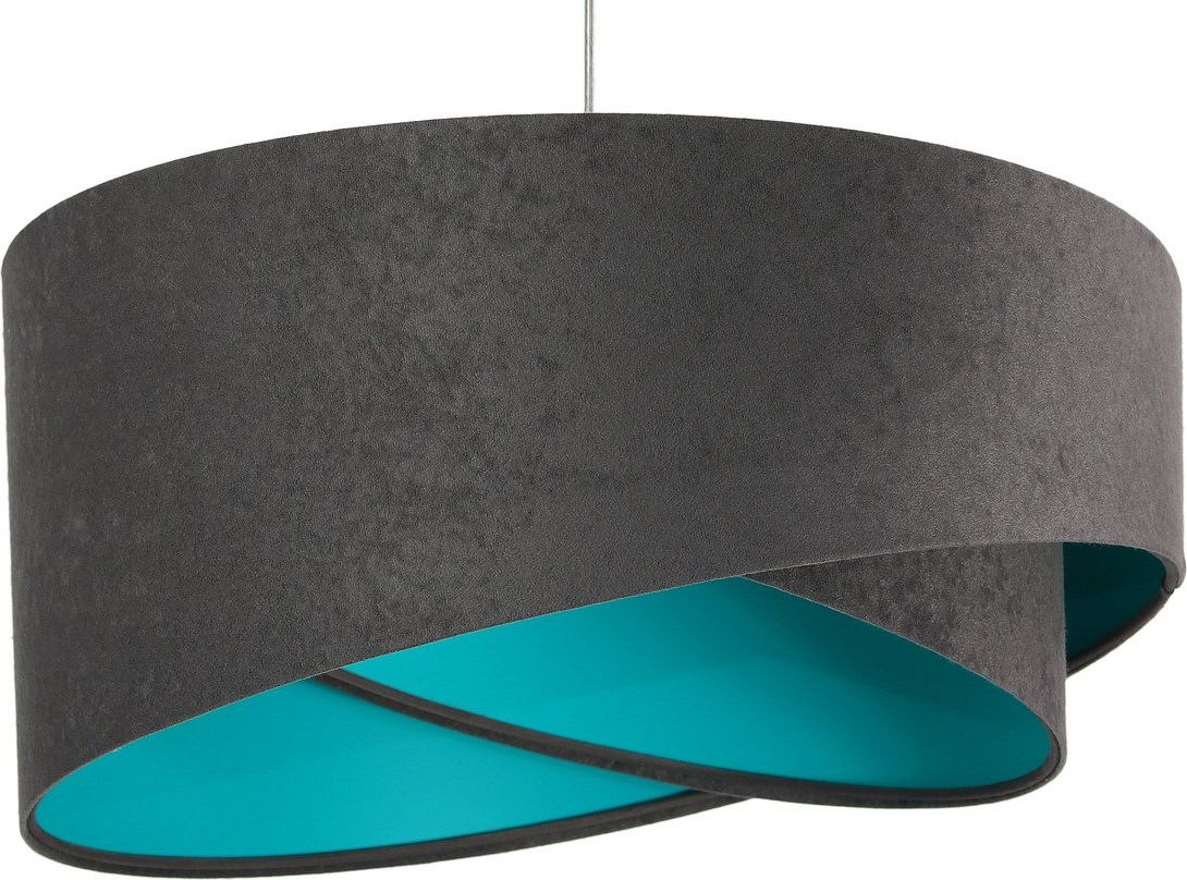 Lampa wisząca BPS KONCEPT Lampa wisząca GEMSTONE GRAY grafitowa/turkusowa