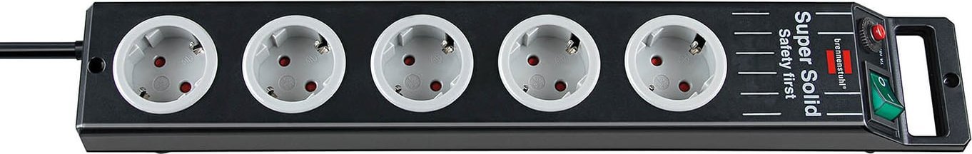 Brennenstuhl Brennenstuhl 1153380115 rozgałęziacz 2,5 m 5 x gniazdo sieciowe Czarny, Szary