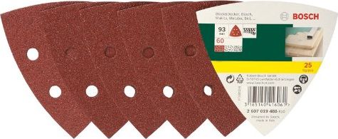 Bosch Bosch Papiery ścierne Delta 60 25 sztuk