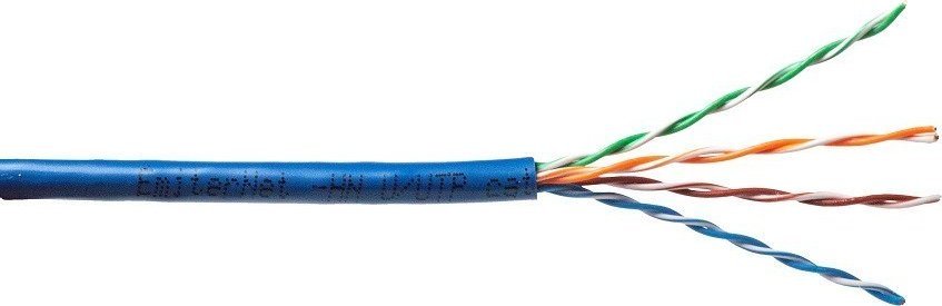 Kabel Emiter Net UTP (U/UTP) kat.5e, linka, 4x2x24AWG, PCW, niebieski