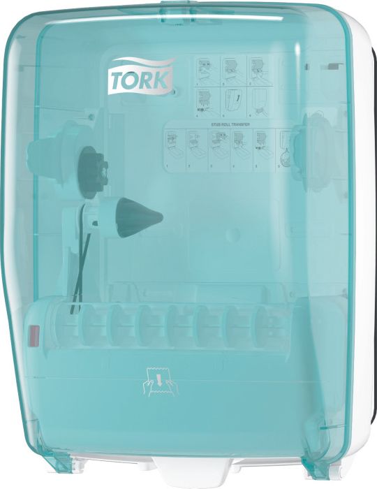 Tork Tork - Uszczelniony dozownik do ręczników w roli - Biało-turkusowy