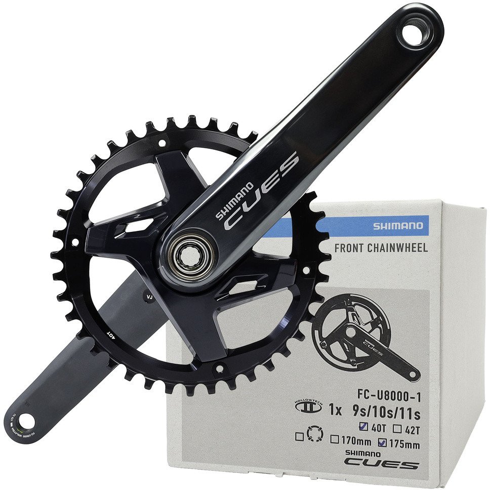 Mechanizm korbowy Shimano Cues FC-U8000-1, 1 x 9/10/11/rz, 175 mm, 40T