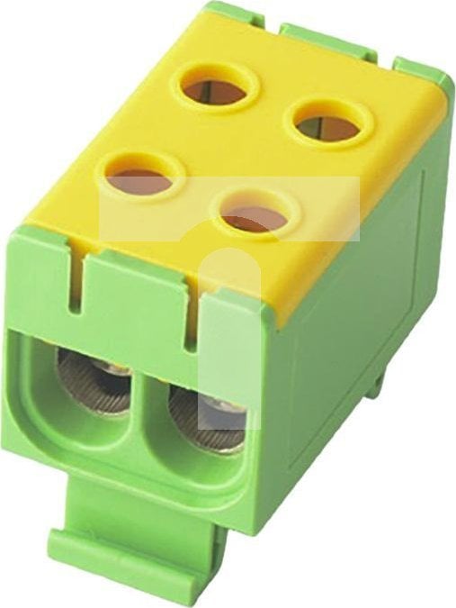 Pawbol Złączka szynowa 2-torowa Cu: 2,5-50 mm2 Al: 6-50 mm2 Pawbol żółto-zielona E.4150/Ż-Ż