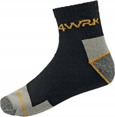 libres Skarpety Robocze Quarter Work Socks 41-45 4Wrk Wygodne Czarno-Szaro-Żółty Pgt Socks Quarter 41-45 5905616212234