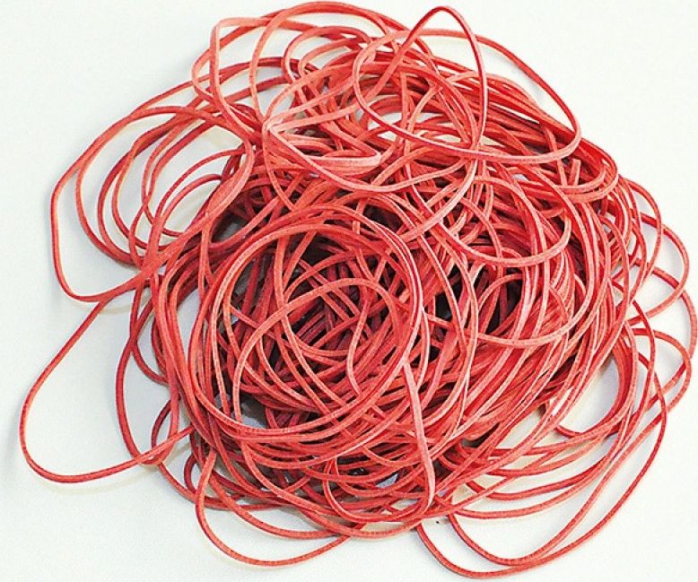 Q-Connect Gumki recepturki Q-CONNECT, 100g, średnica 50mm, czerwone