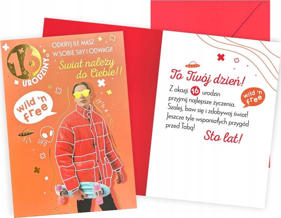 KUKARTKA KARNET V 16 URODZINY CHLOPAK