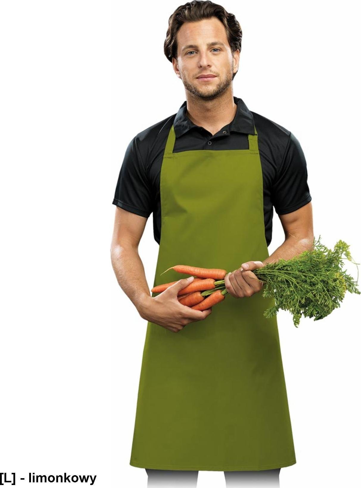 R.E.I.S. FPB-KL - fartuch z regulacą na szyi - limonkowy - 72x86 cm.