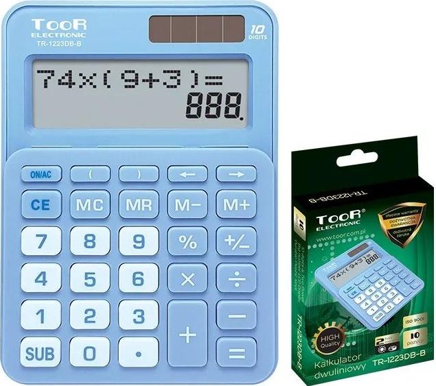 Kalkulator Toor Electronic Kalkulator dwuliniowy 10-pozyc. TR-1223DB-B TOOR