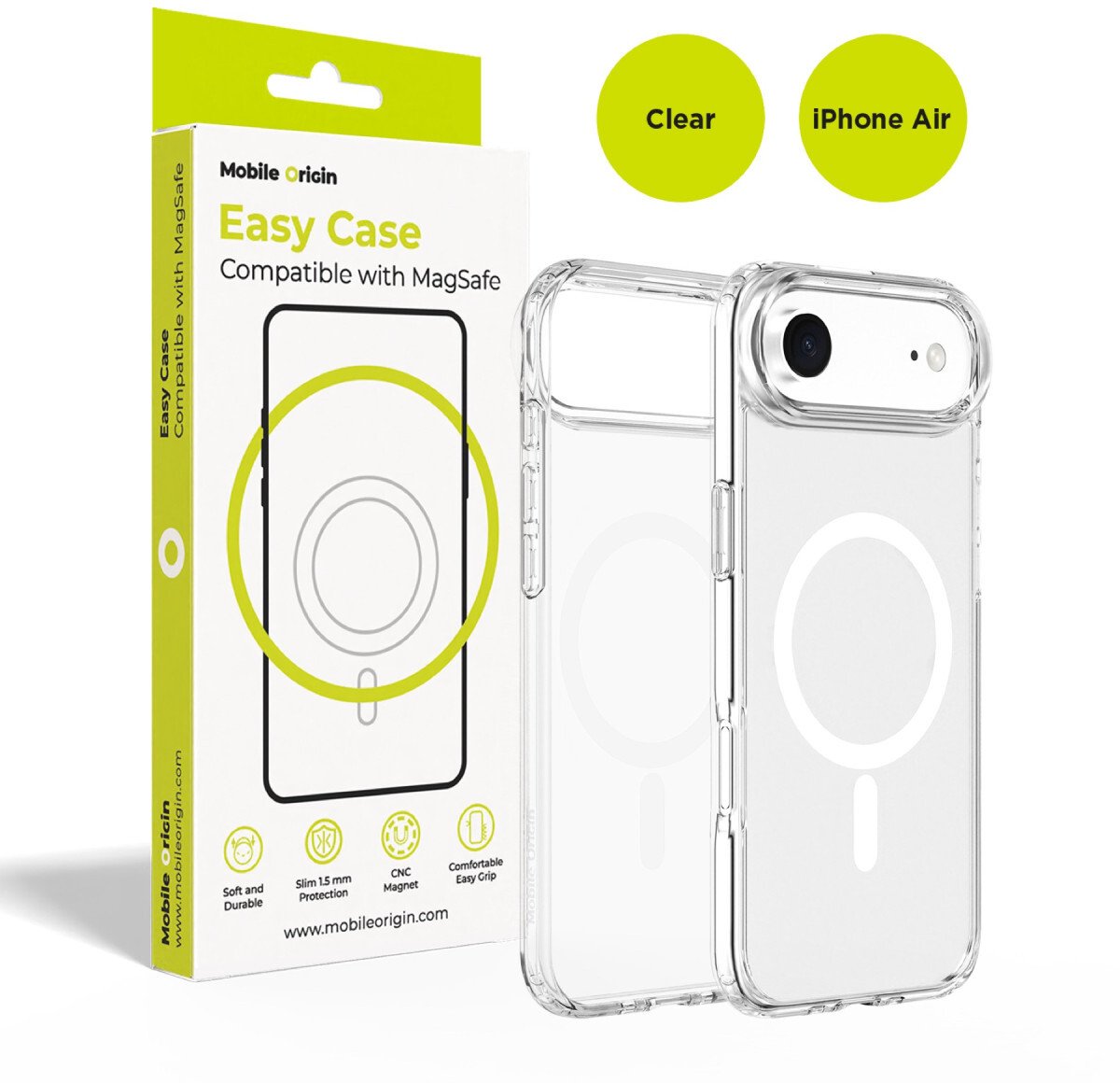 Mobile Origin Hybrid MagSafe Case, clear - iPhone Air