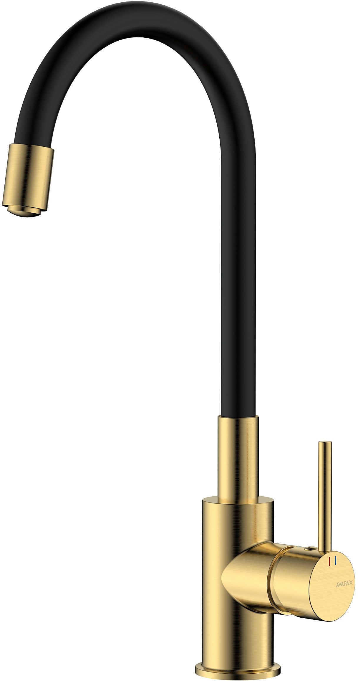 Bateria kuchenna stojąca z elastyczną wylewką, Kolor: złoty