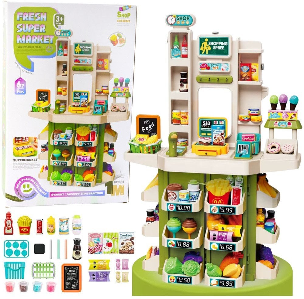 Zabawkowy Sklep Dla Dzieci Super Market Interaktywny 67el