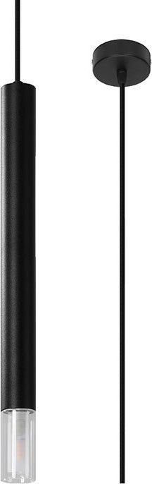 Lampa wisząca Lumes Czarna punktowa lampa wisząca tuba - S159-Tixa