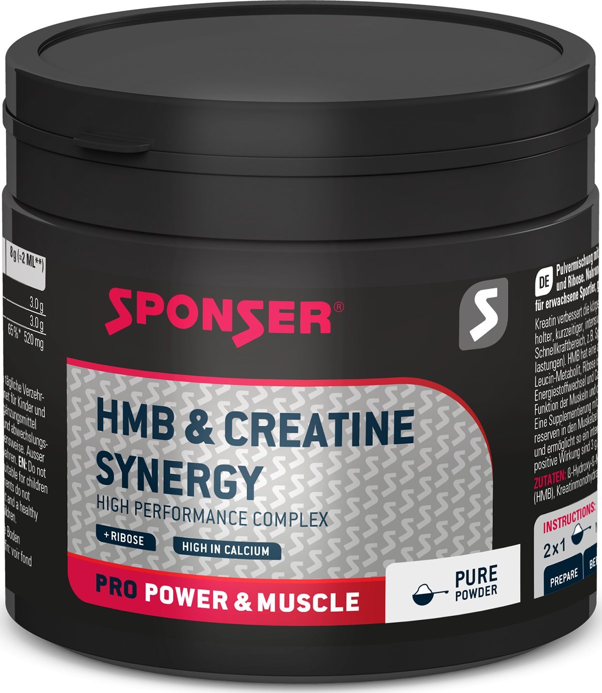 Sponser Kreatyna SPONSER HMB & CREATINE SYNEGRY PURE puszka 320g (NEW).