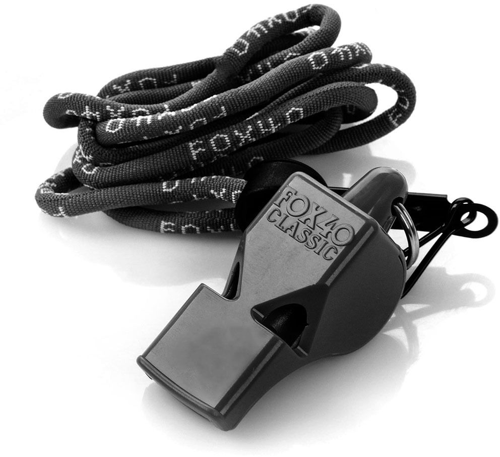 Fox40 Gwizdek Sędziowski ze sznurkiem Fox 40 Clasic czarny (38018)