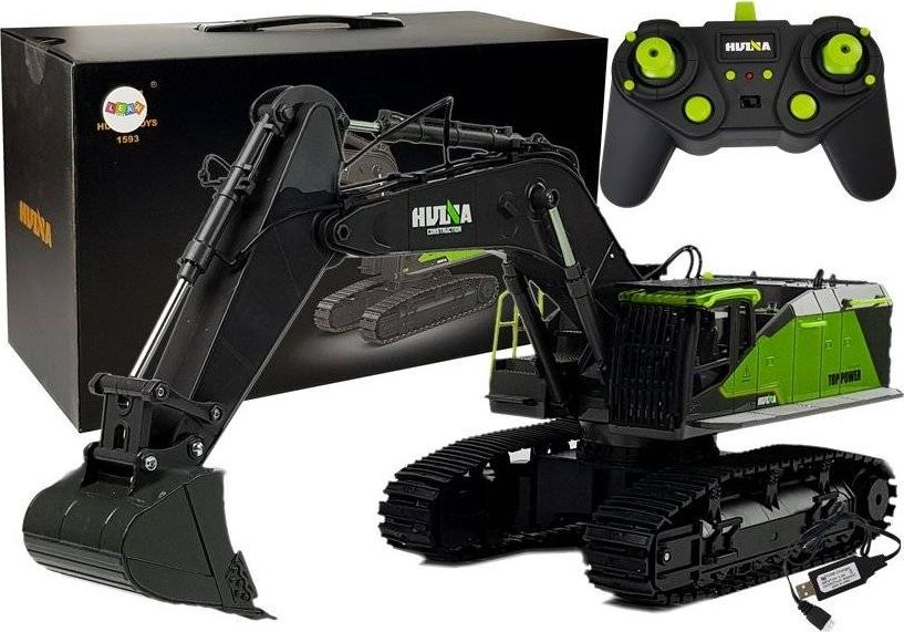 Lean Sport Koparka Zdalnie Sterowana model 1593 HuiNa Zielona 1:14 R/C