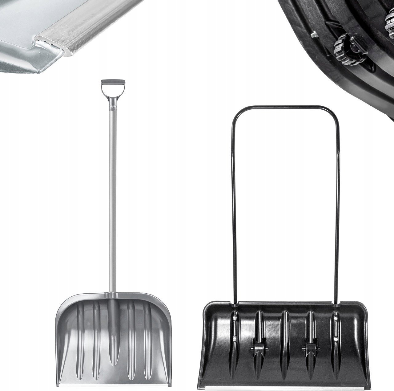 Kadax KADAX Łopata Pług Do Śniegu Na Kółkach + Łopata Aluminiowy Trzonek Zestaw