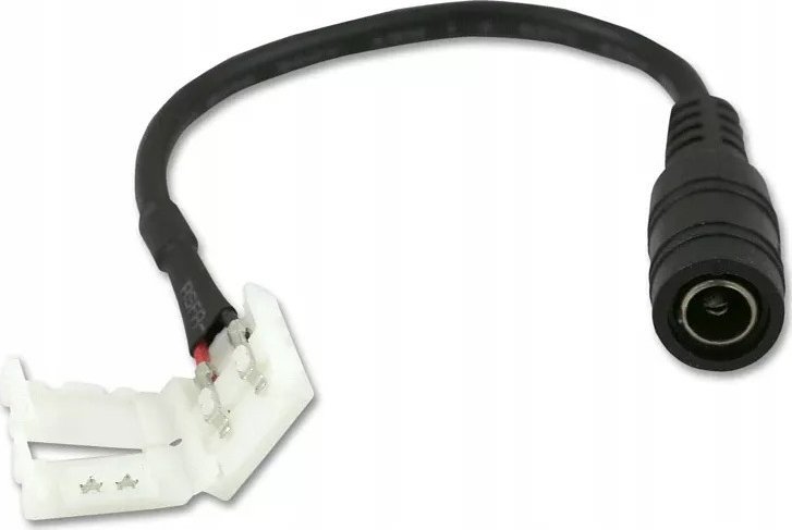 Masterled Złączka do taśmy LED 8mm zatrzaskowa z kablem 15cm DC 2,1/5,5mm Złączka do taśmy LED 8mm zatrzaskowa z kablem 15cm DC 2,1/5,5mm