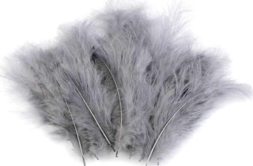 kufer-pasmanteria Piórka strusie ( SZARE )