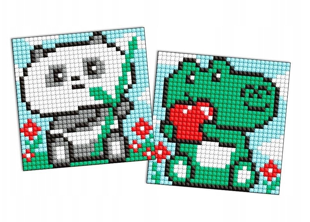 Diamentowa mozaika na magnesie IDEYKA, 9x9 cm, kids, dziwne rozkosze, 2 szt.