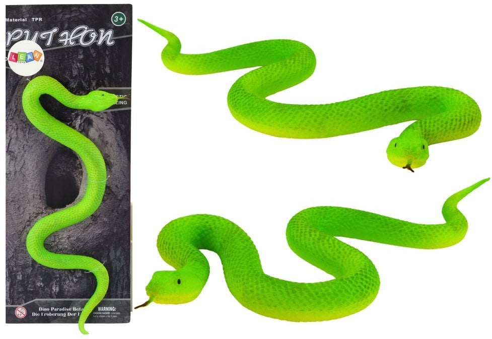 Figurka Wąż Realistyczny Guma Termoplastyczna Zielony LEAN Toys